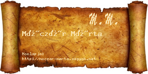 Móczár Márta névjegykártya