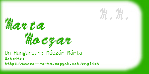 marta moczar business card