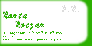 marta moczar business card
